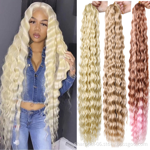 Synthetic Braiding Hair long length sharopul 32inch deep curly crochet